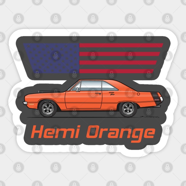 Hemi Orange USA Sticker by JRCustoms44